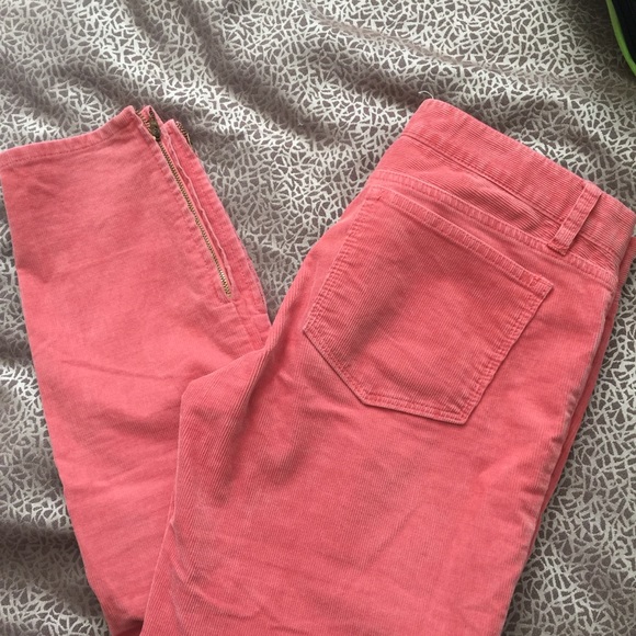 J Crew pink cord skinny ankle crop pant 28 - Picture 2 of 6